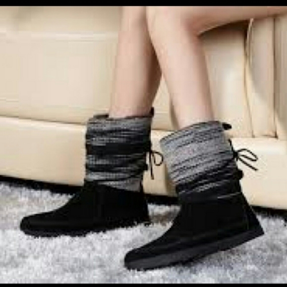 Toms Shoes - Toms Nepal Knit and Suede Mid Calf Boots